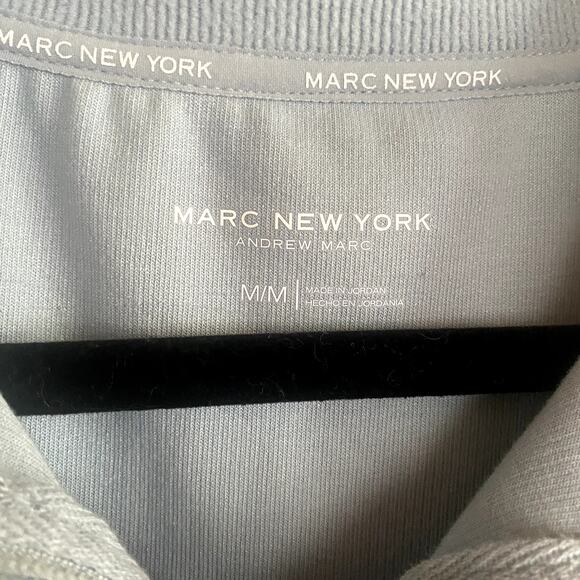 Marc New York Ladies' Ribbed Quarter Zip Blue size Medium - Picture 2 of 6